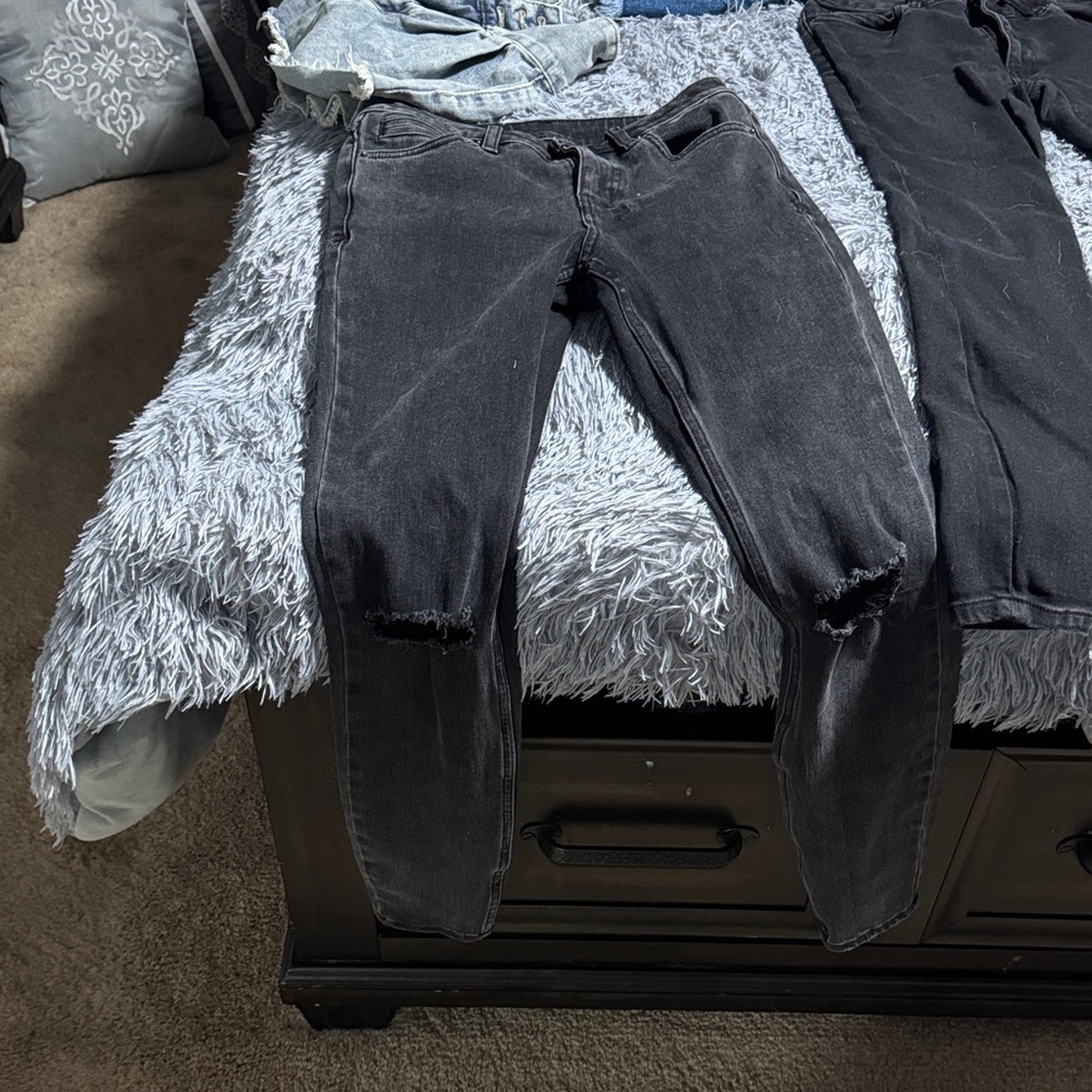 Ksubi Men's Black Distressed Skinny Jeans